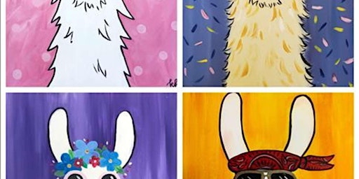 Llama Party Animals - Paint and Sip by Classpop!™ primary image