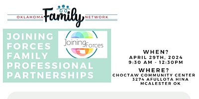 Image principale de Joining Forces Family Professionals Partnerships