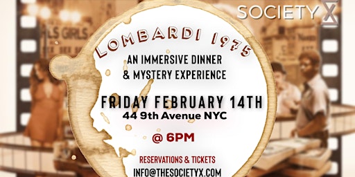 SocietyX Presents Lombardi 1975 - Immersive Dinner & Mystery Experience primary image