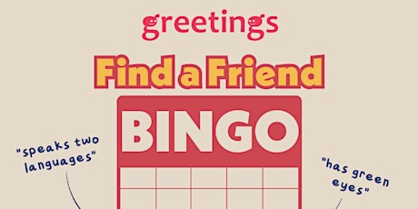 Find a Friend Bingo