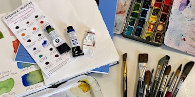 Imagen principal de Watercolor Materials: Brushes & Paper & Paints, Oh My!!!  Free