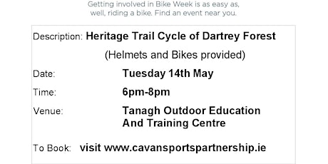 Active Adult (50+) Heritage Trail of Dartrey Forest May 14th (6pm-8pm)