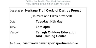 Primaire afbeelding van Active Adult (50+) Heritage Trail of Dartrey Forest May 16th (6pm-8pm)