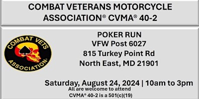 Imagem principal do evento Old Line Rumble 2024 (Poker Run) hosted by Combat Veteran MD 40-2
