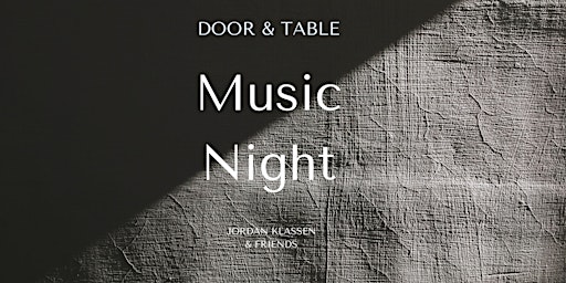 Image principale de Music Night with Jordan Klassen & Friends