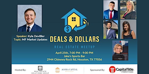 Image principale de Deals & Dollars Real Estate Meetup