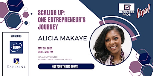 SCALING UP: ONE ENTREPRENEUR’S JOURNEY primary image