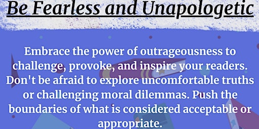 Immagine principale di 3. Creative Writing  -  Be Fearless and Unapologetic 