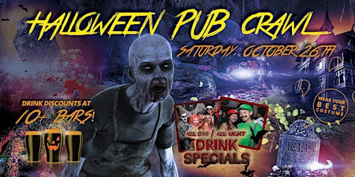 Primaire afbeelding van SAN DIEGO HALLOWEEN BAR CRAWL - OCT 26th