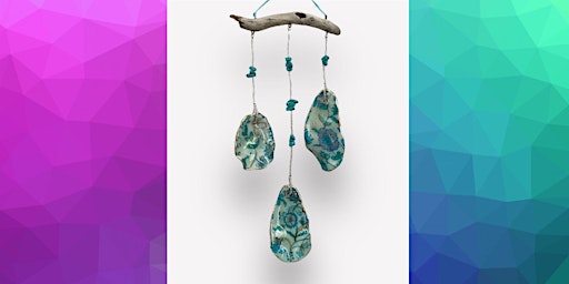 Beachy Oyster Shell Windchime  primärbild