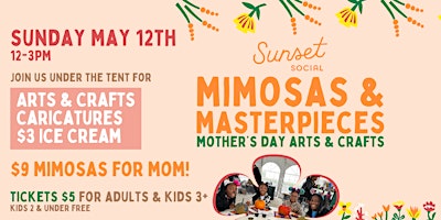 Image principale de Mother's Day Arts & Crafts at Sunset Social