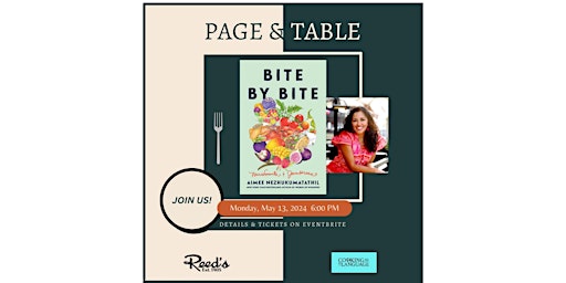 Page & Table - BITE BY BITE with Aimee Nezhukumatathil primary image