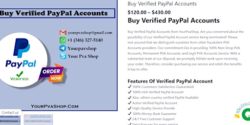 Primaire afbeelding van Best Sites To Buy Verified PayPal Accounts in 2024