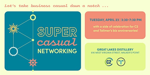 Imagem principal do evento Casual Networking & Mini-Celebration - C2 20 yrs & Talimer 4 yrs in biz!