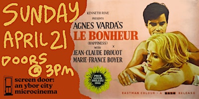 Imagem principal do evento LE BONHEUR (1965) by Agnès Varda