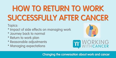 How to return to work successfully after cancer