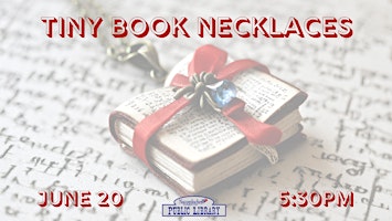 Imagen principal de Adult Art Series: Tiny Book Necklaces