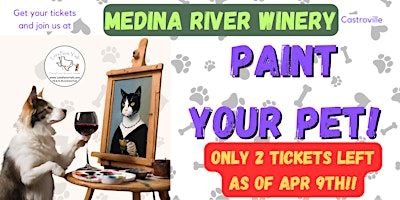 Imagem principal do evento PAINT YOUR PET at Medina River Winery