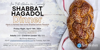 Shabbat Hagadol Dinner primary image
