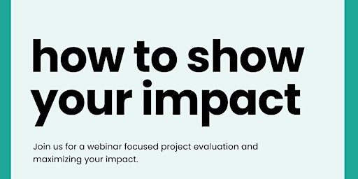 Hauptbild für Project Evaluation: How to Maximise Your Impact