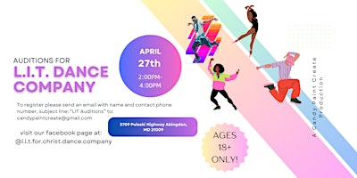 Primaire afbeelding van L. I. T. Christian Dance Company Auditions- Harford County