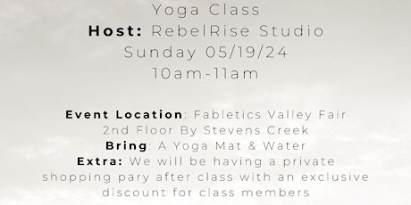 Free Yoga Class Hosted By Rebel Rise Studio at Fabletics Valley Fair