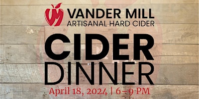 Primaire afbeelding van Cider Pairing Dinner at Vander Mill