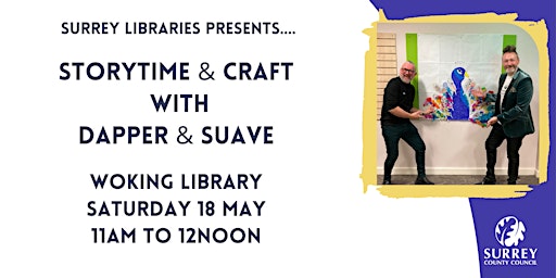 Imagem principal do evento Storytime and Craft with Dapper and Suave at Woking Library