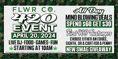 Immagine principale di FLWR CO Presents: Our largest 420 celebration ever! 