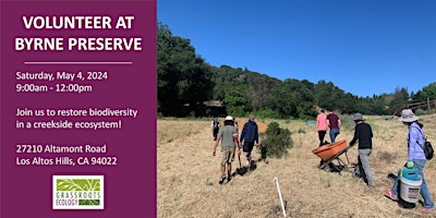 Volunteer Outdoors in Los Altos Hills at Byrne Preserve