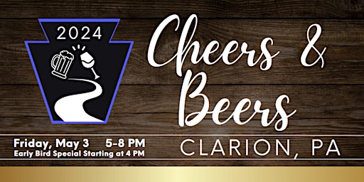 Imagem principal do evento 12th Annual Cheers & Beers Clarion, PA