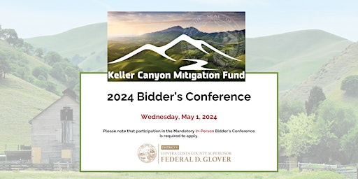 Hauptbild für 2024 Keller Canyon Mitigation Fund Bidder's Conference