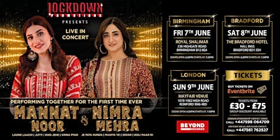 Imagem principal de MANNAT NOOR  & NIMRA  MEHRA  LIVE IN CONCERT FIRST TIME TOGETHER LONDON