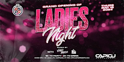 Primaire afbeelding van LADIES NIGHT @ CAPICU (18+)