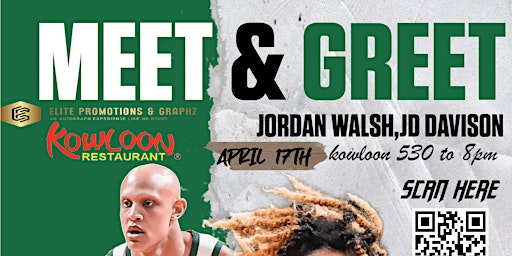 Meet & Greet Boston Celtics Jordan Walsh JD Davison Kowloon dinner primary image