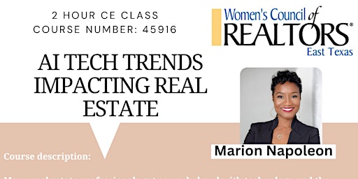 Immagine principale di AI TECH TRENDS IMPACTING REAL ESTATE  w/Lunch included 