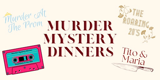 Imagen de colección para  Murder Mystery Dinners