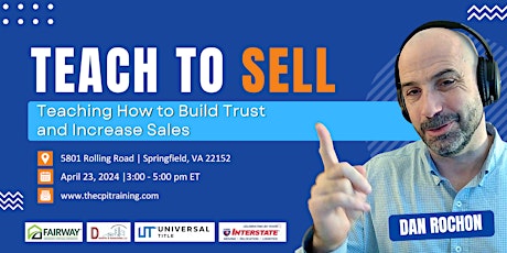 Teach to Sell: Teaching How to Build Trust and Increase Sales primary image
