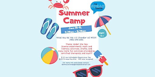 Imagem principal de Speech and Language Enrichment Summer Camp Week 2: June 10-14