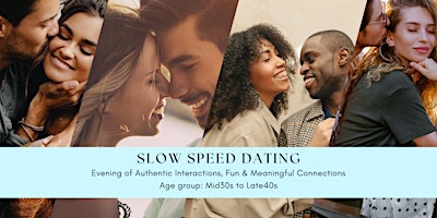 Primaire afbeelding van SLOW SPEED DATING Facilitated by a Dating Coach (30s-40s)