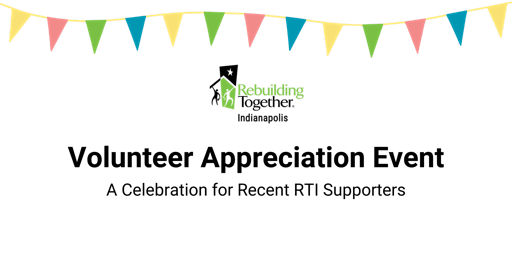 Image principale de Rebuilding Together Indy's Annual Volunteer Appreciation Celebration