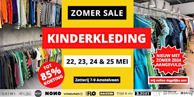 ZOMER Kinderkleding Sale |  22 t/m 25 mei primary image