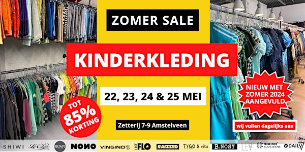ZOMER Kinderkleding Sale |  22 t/m 25 mei
