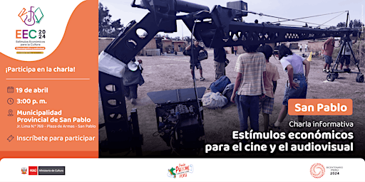 Imagem principal do evento [San Pablo/Cajamarca] Estímulos económicos para el cine y audiovisual
