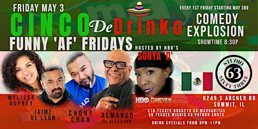 Image principale de Cinco De Drinko - Comedy Show & After Party