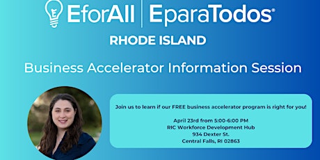 EforAll Rhode Island Free Business Accelerator Info Session- RIC