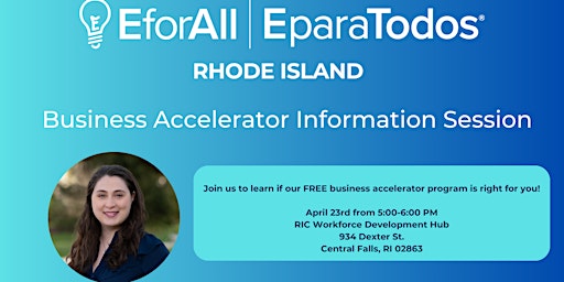 Imagem principal de EforAll Rhode Island Free Business Accelerator Info Session- RIC