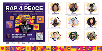 Imagem principal do evento RAP 4 PEACE: A Hip-Hop Gun Violence Awareness Conference & Gala
