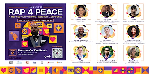 Primaire afbeelding van RAP 4 PEACE: A Hip-Hop Gun Violence Awareness Conference & Gala