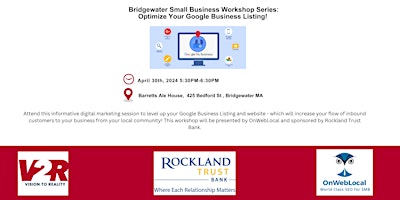 Imagen principal de Bridgewater Business Workshop series: Optimize Google Business Listings